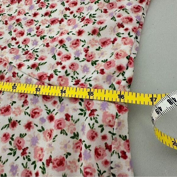 Siren Lily floral, print flowing, stretchy, V-neck dress Size L - Picture 10 of 11